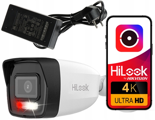 Kamera Ip 8MPx 4K Poe Smart Hybrid Light DETEKCIA2.0 IPCAM-B8-30DL Napájací adaptér