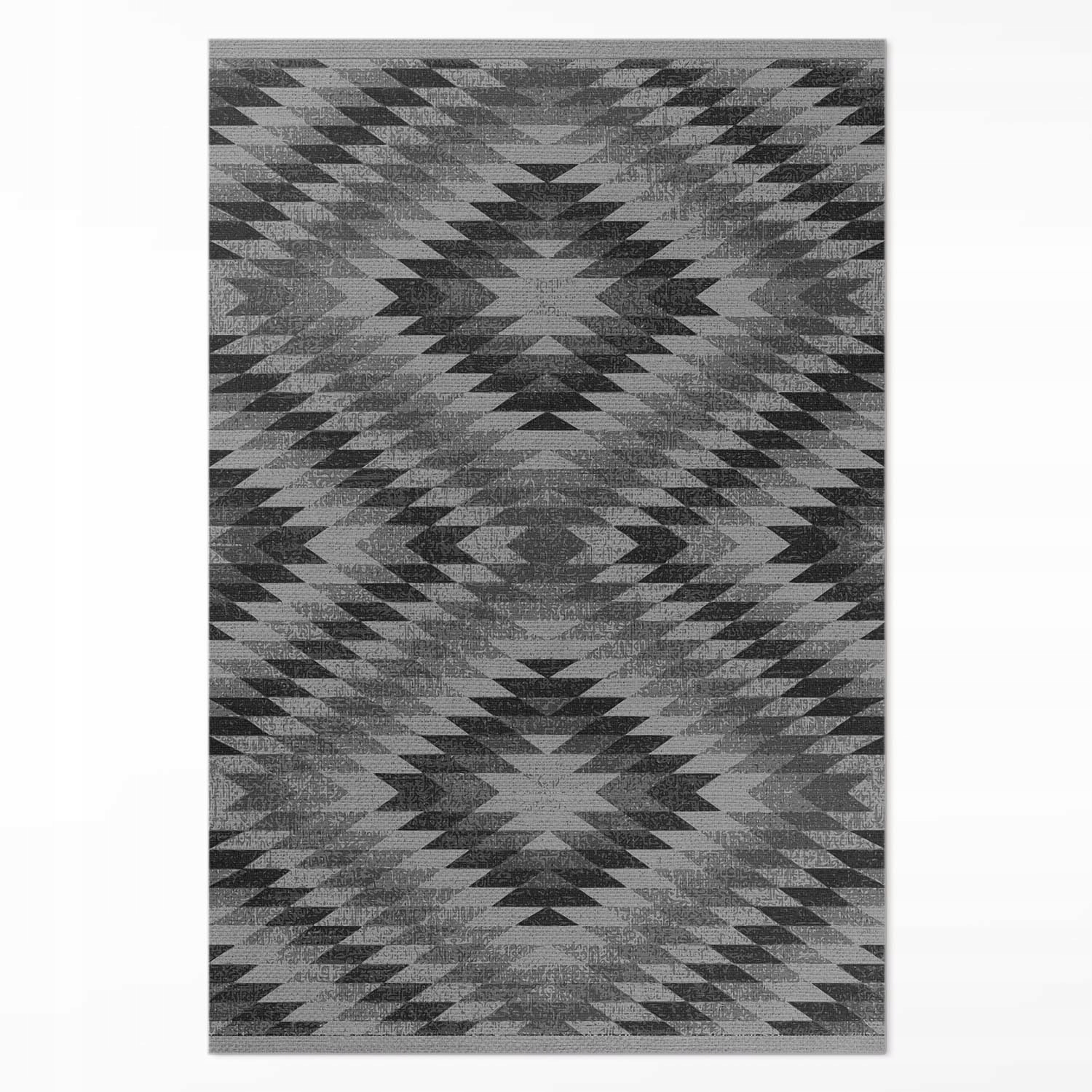 Dekoratívny vinylový koberec Tmavé rovnobežníky imitácia tkaniny 80x120 cm