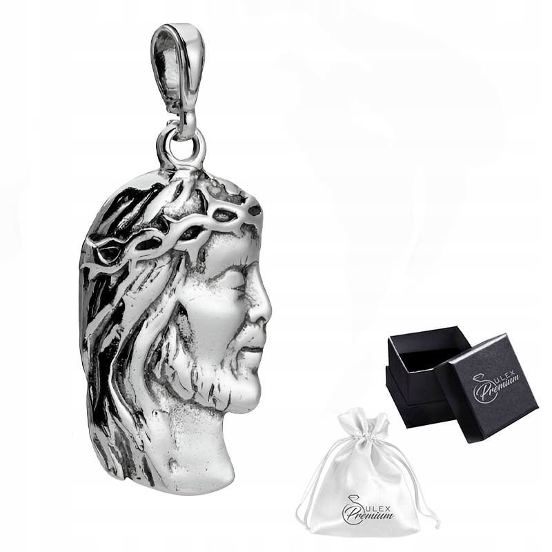 Stříbrný medailon pr.925 Přívěsek s profilovým obrázkem Ježíše Krista