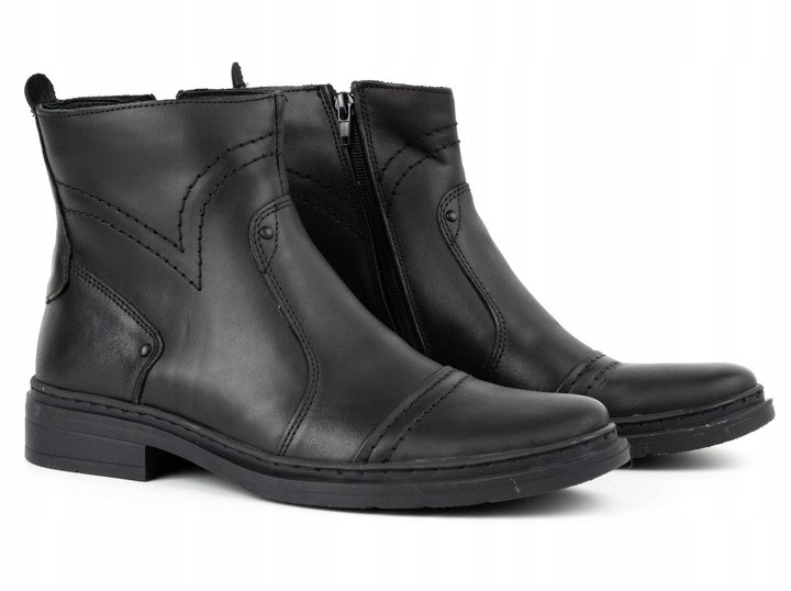 BUTY ZIMOWE SKÓRZANE OCIEPLONE 252S CZARNY 41 Kod producenta 252S