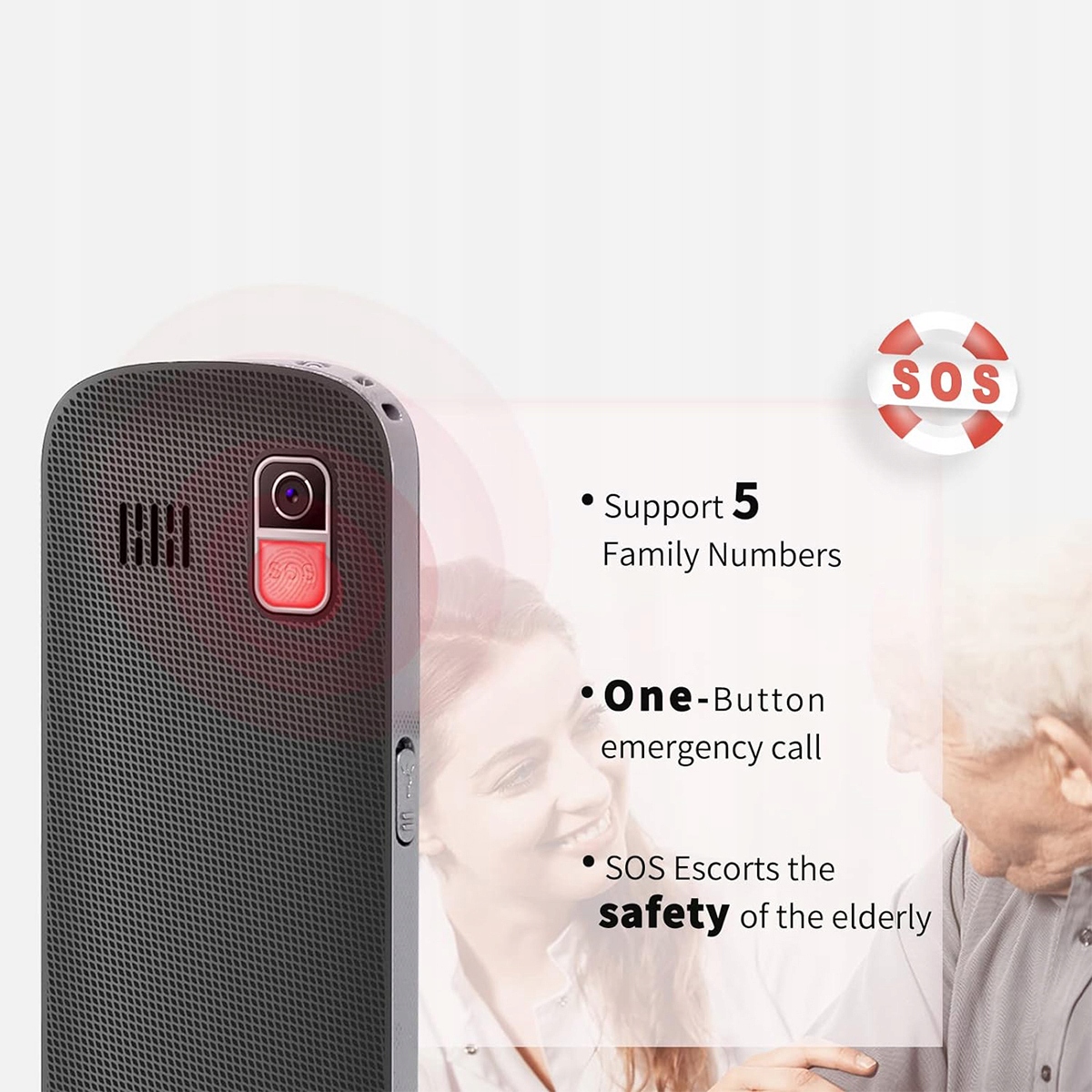 TELEFON Z KLAPKĄ KOMÓRKA GSM SIMPLE DLA SENIORA RADIO SOS DUŻE CYFRY Maksymalny czas czuwania 12 - 15 dni