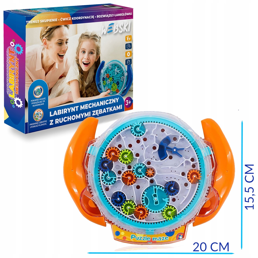 ZABAWKA NA PREZENT ZRĘCZNOŚCIOWA GRA EDUKACYJNA ZABAWKA LOGICZNA Labirynt Kolor dominujący wielokolorowy