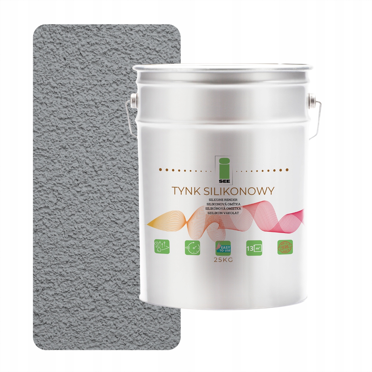 Silikonová Omítka 7045 Fasádní Zesílená Šedá 1.5 MM Trvanlivá 25 Kg