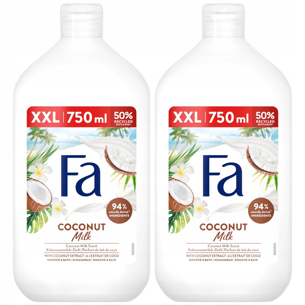 Fa Coconut Kokosový sprchový gél 2x 750 ml