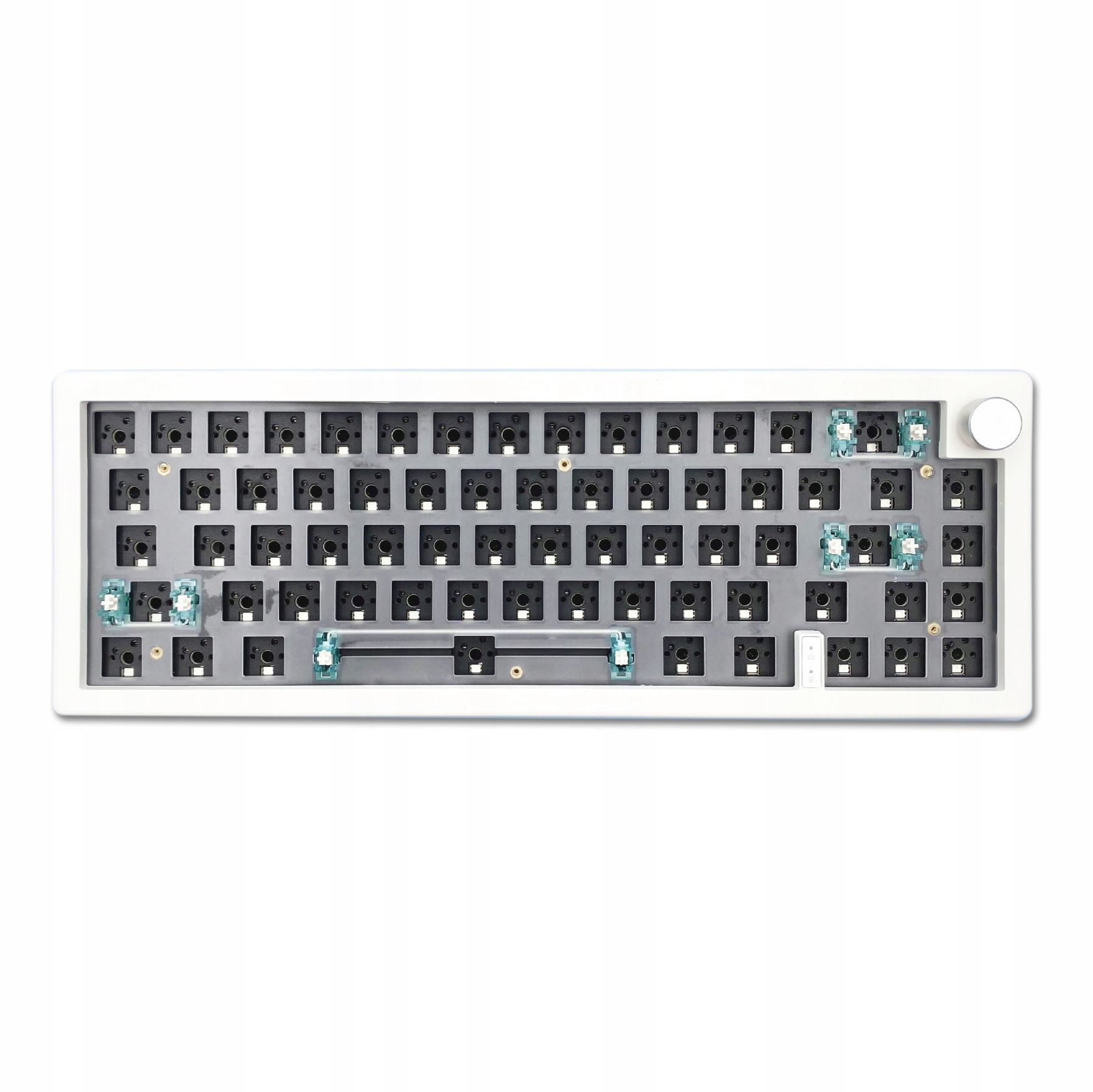 Klawiatura mechaniczna Diy Dla Graczy Pianka Wyciszenie Mocna White GMK67