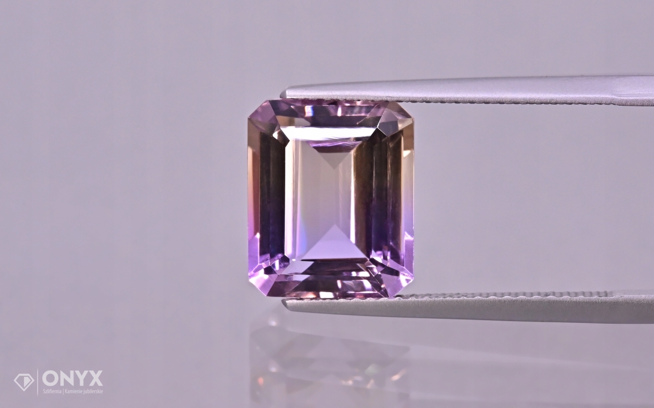 Ametrin fazetovaný oktagon 12x10 mm