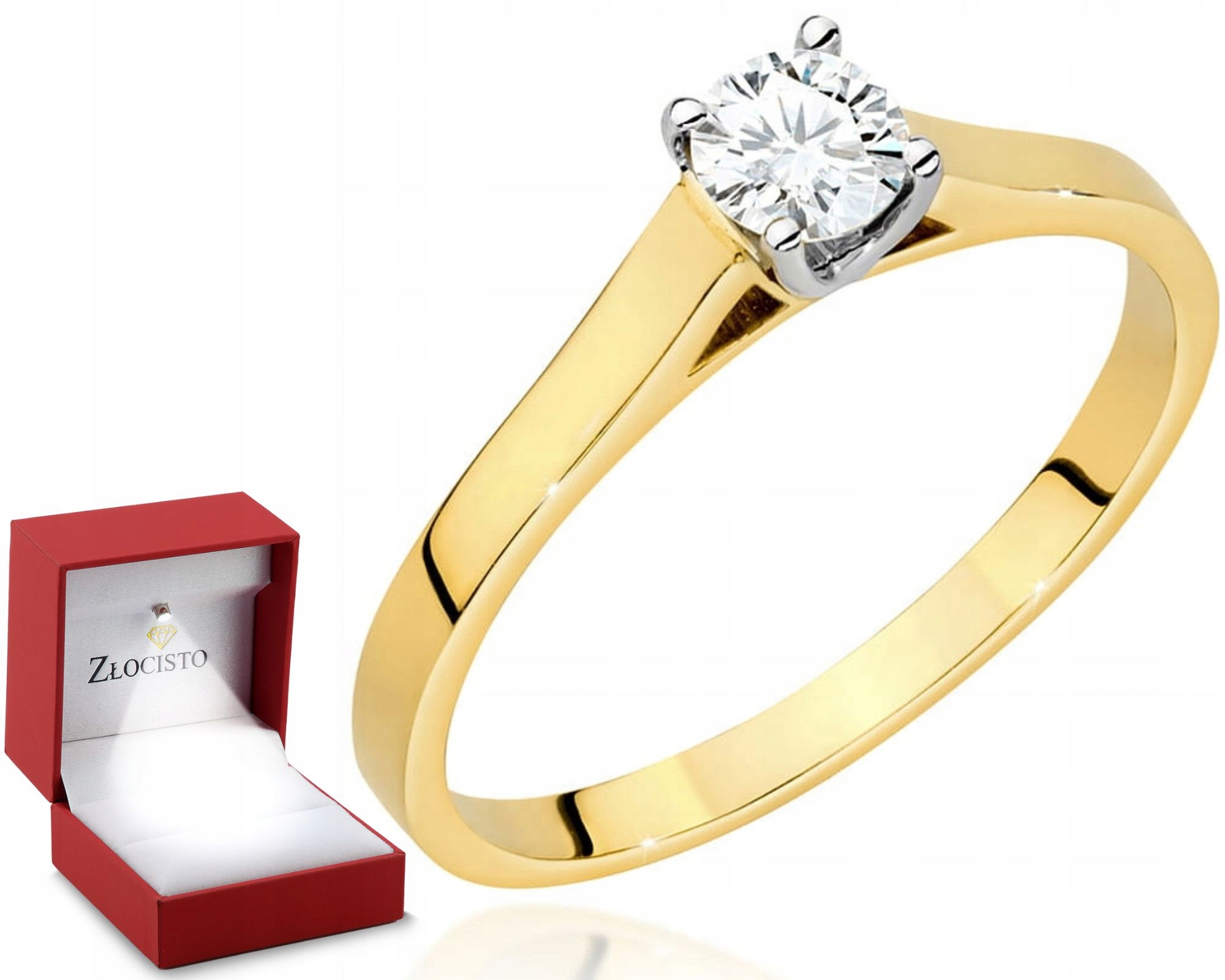 Zlatý prstýnek s brilianty 585 Gravírování obchod