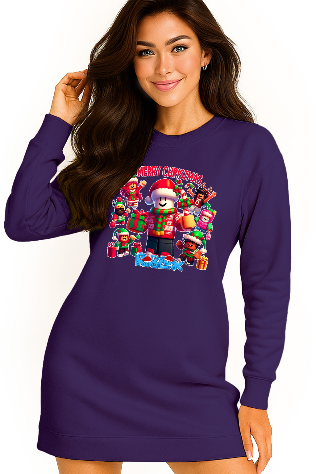 Mikina Vánoční Oversize Šaty Roblox Dárek K Vánocům XL