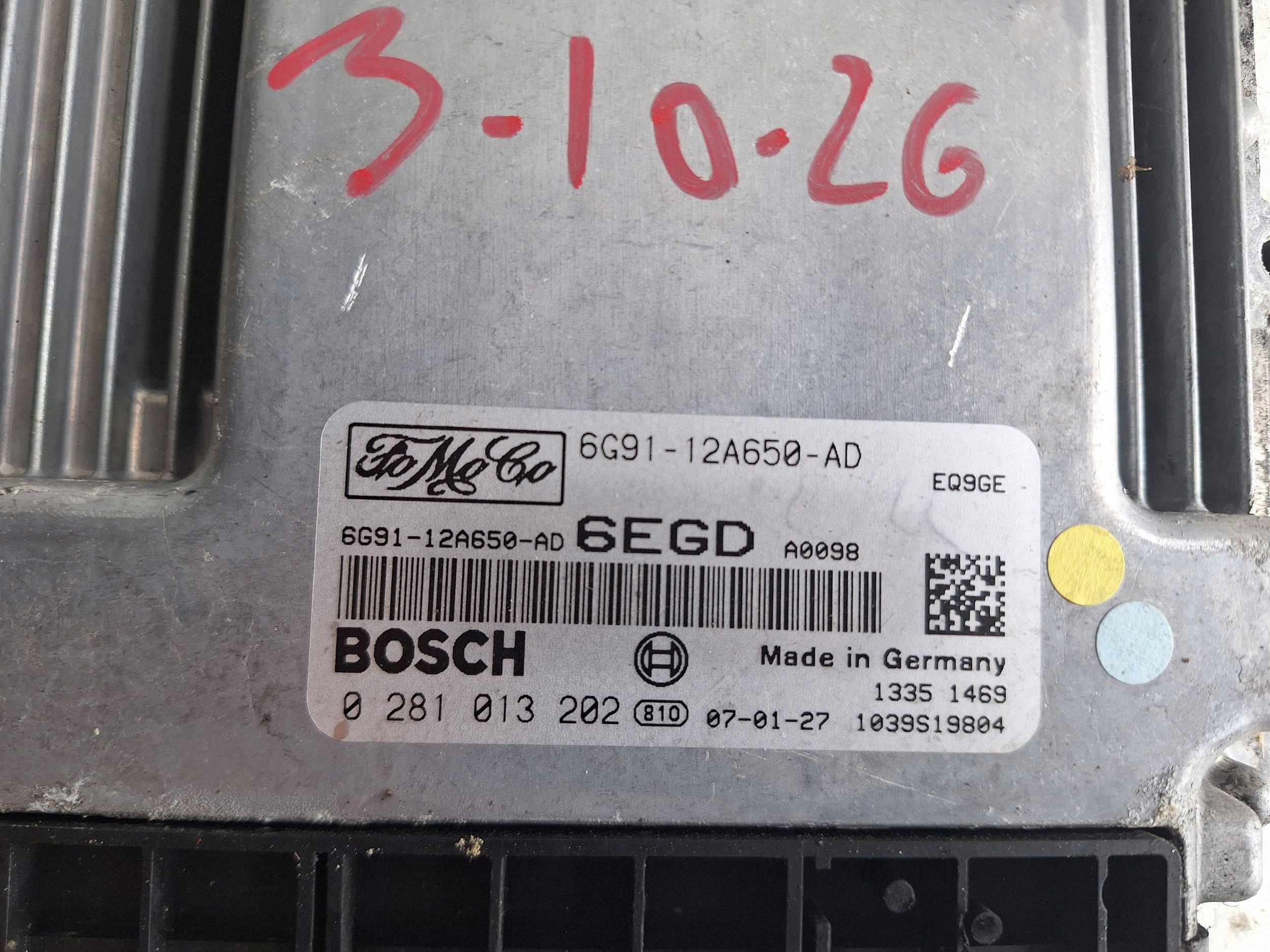 LAND ROVER computer bedienteil des motors 6G91-12A650-AD BOSCH 0281013202