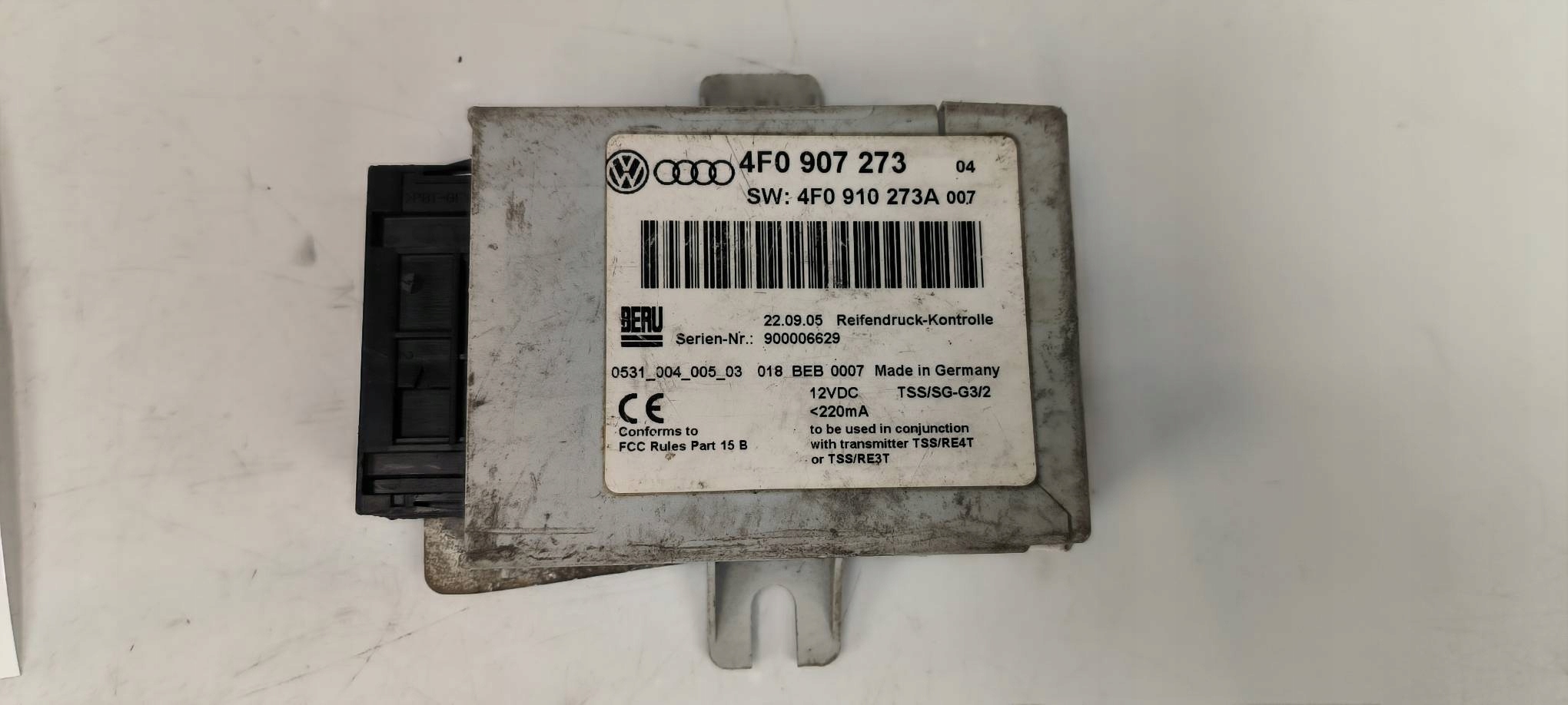 modulo pressione pneumatici, gomme 4F0907273 AUDI A6 C6