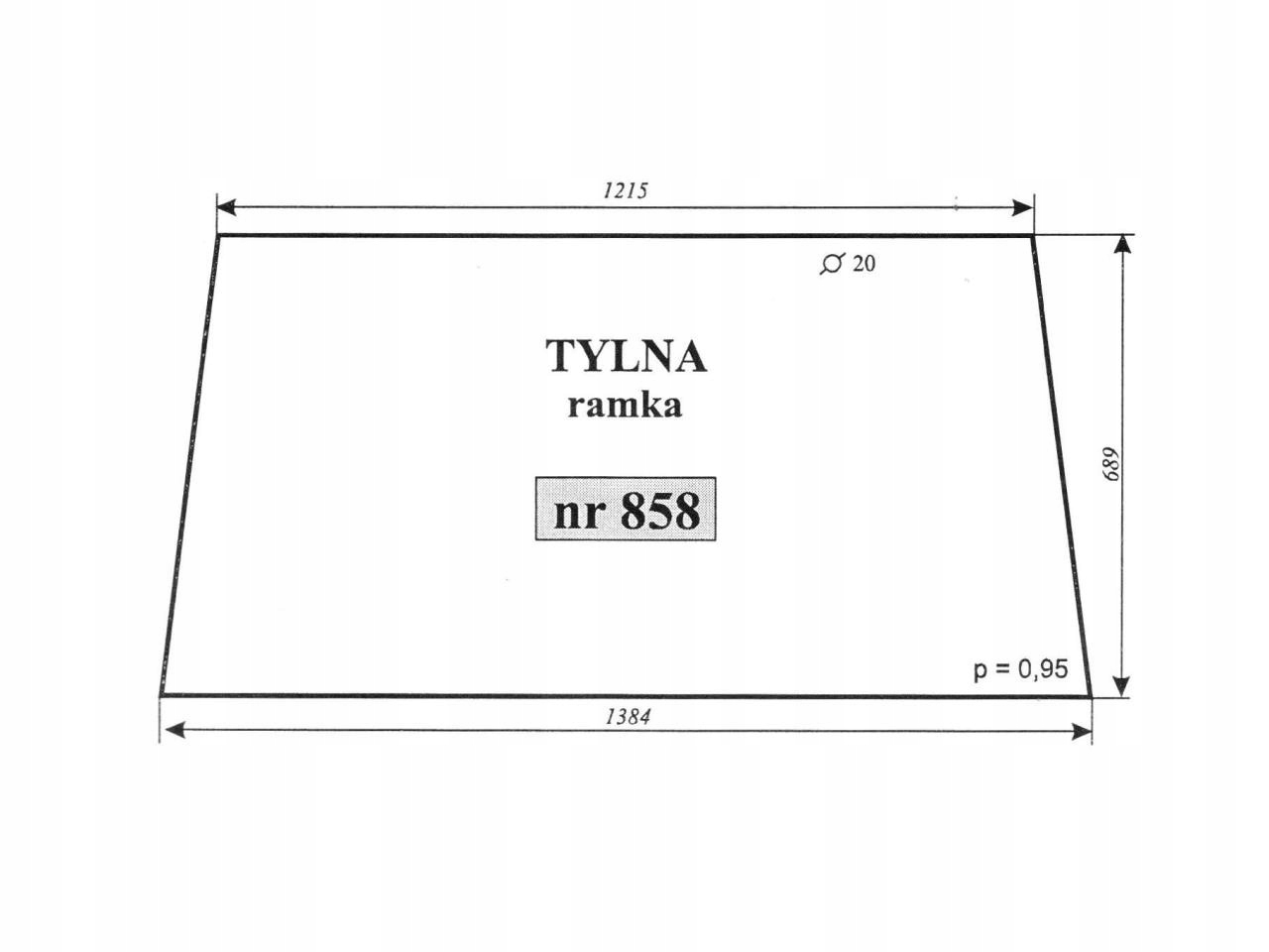 SZYBA TYLNA FENDT FARMER 858 186813051200