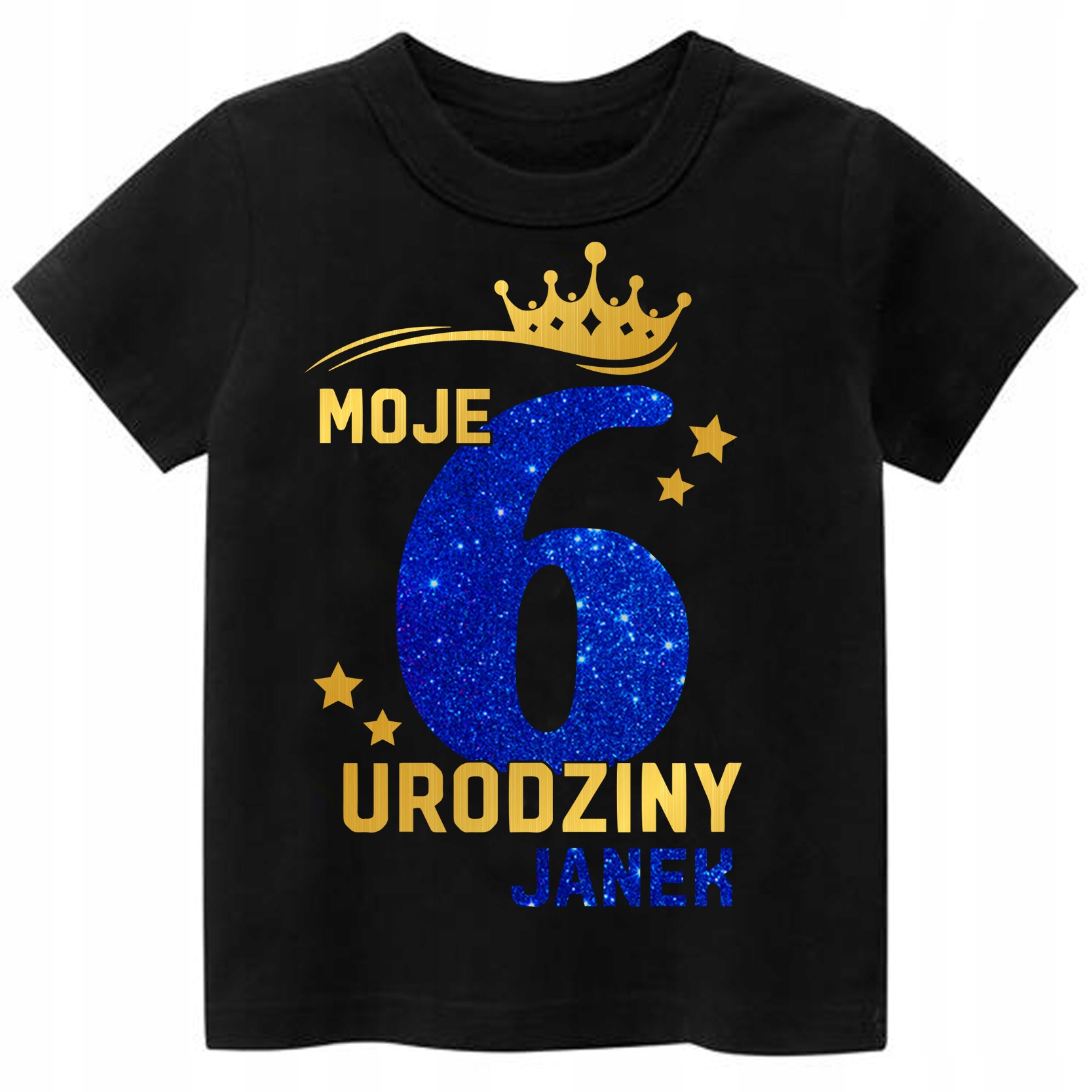 

Koszulka Urodziny Moje 6 Urodziny Brokat Imię 134