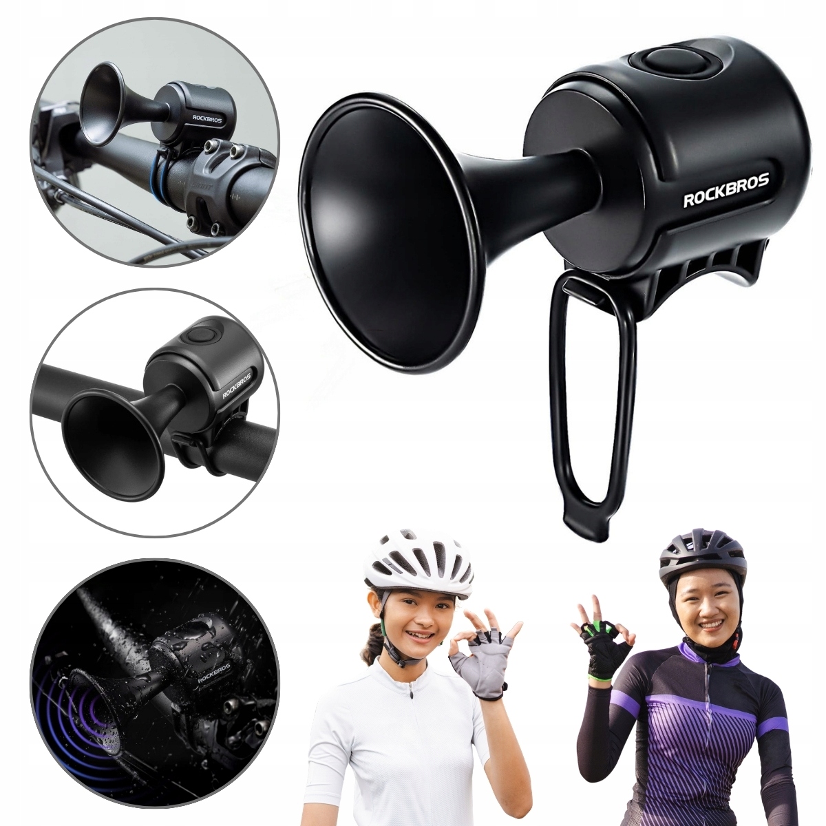 Dzwonek Rowerowy Elektroniczny 120DB Wodoodporny Rockbros
