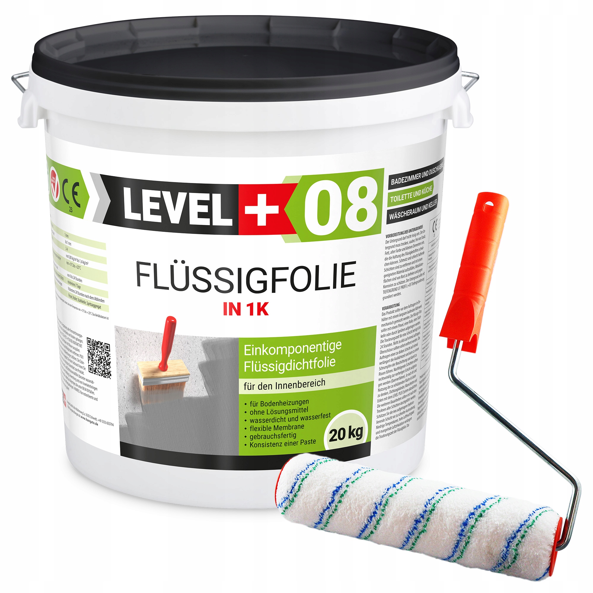 Folia w płynie 20kg Hydroizolacja Wałek Malarski