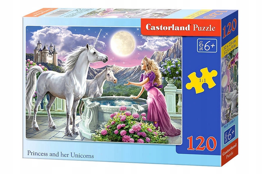 

Puzzle 120 el. Princess and her Unicorns