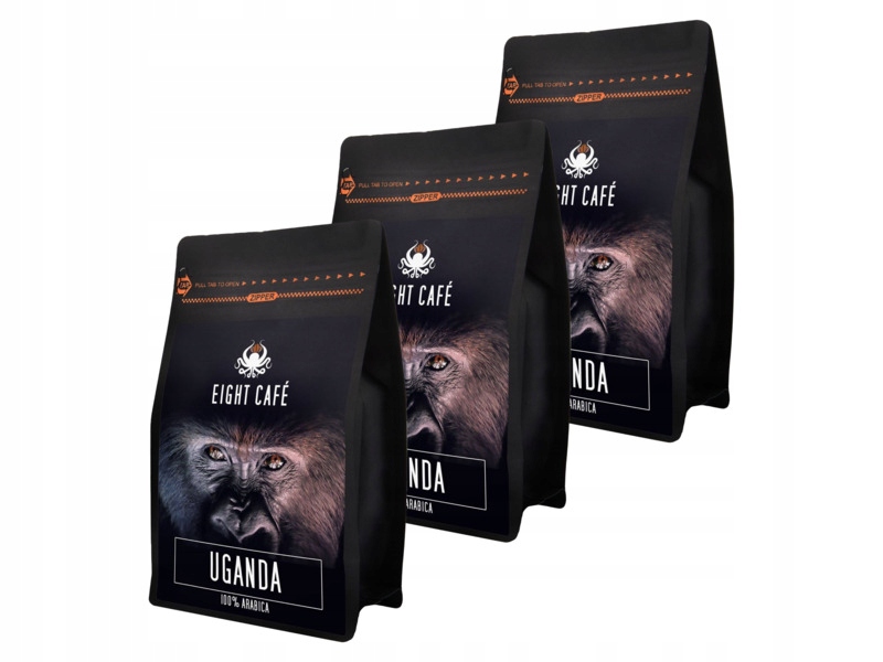 Kawa ziarnista Eight Cafe Arabica Uganda 3 x 1 kg Rzemieślnicza