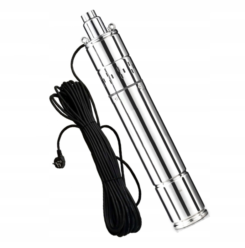 Pompa Głębinowa Wody Czystej Do Studni Mocna Stal 4" Calowa 15M Kabla 750W