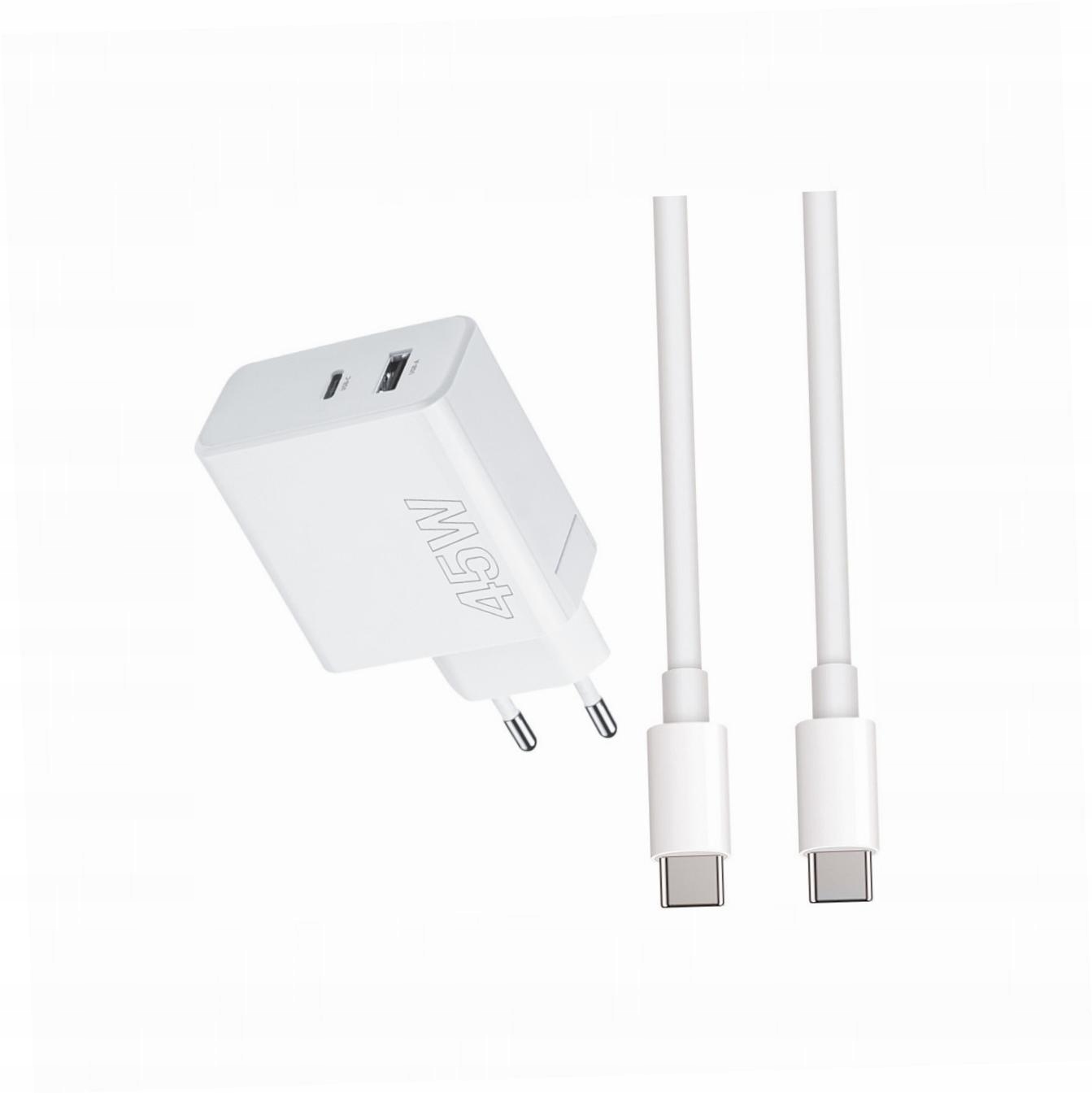 Szybka ładowarka 45W z długim kablem 2m 2 wejścia do Zte Axon 30 Ultra