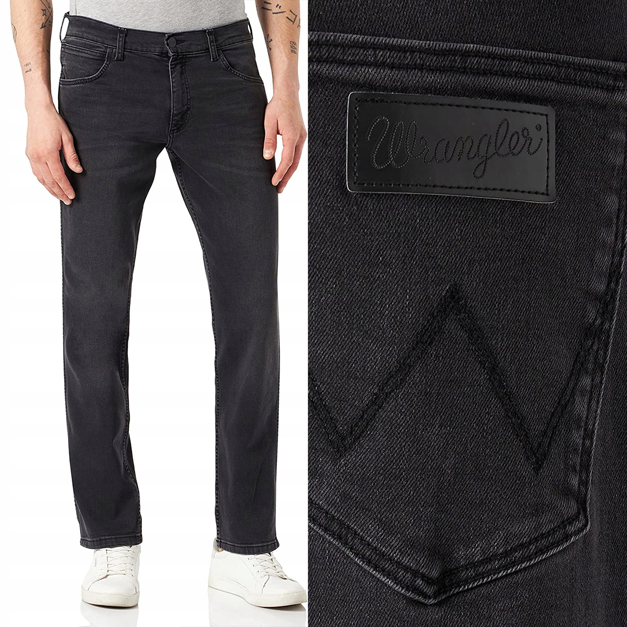 

Wrangler Greensboro Miles Away Szare Dżins W32 L32
