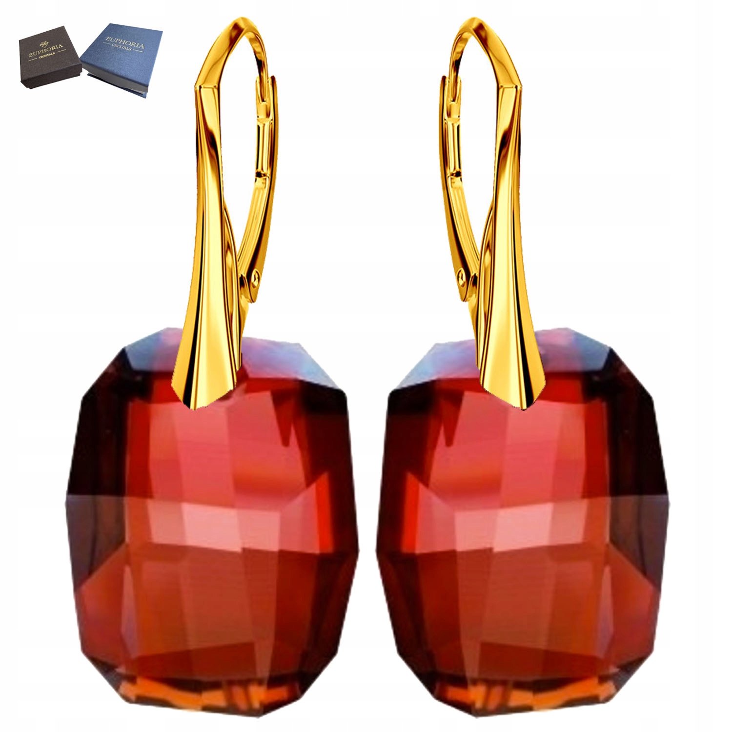 Zlaté Náušnice Dámské Stříbrné šperky 925 Dárek pro ženu Krystaly