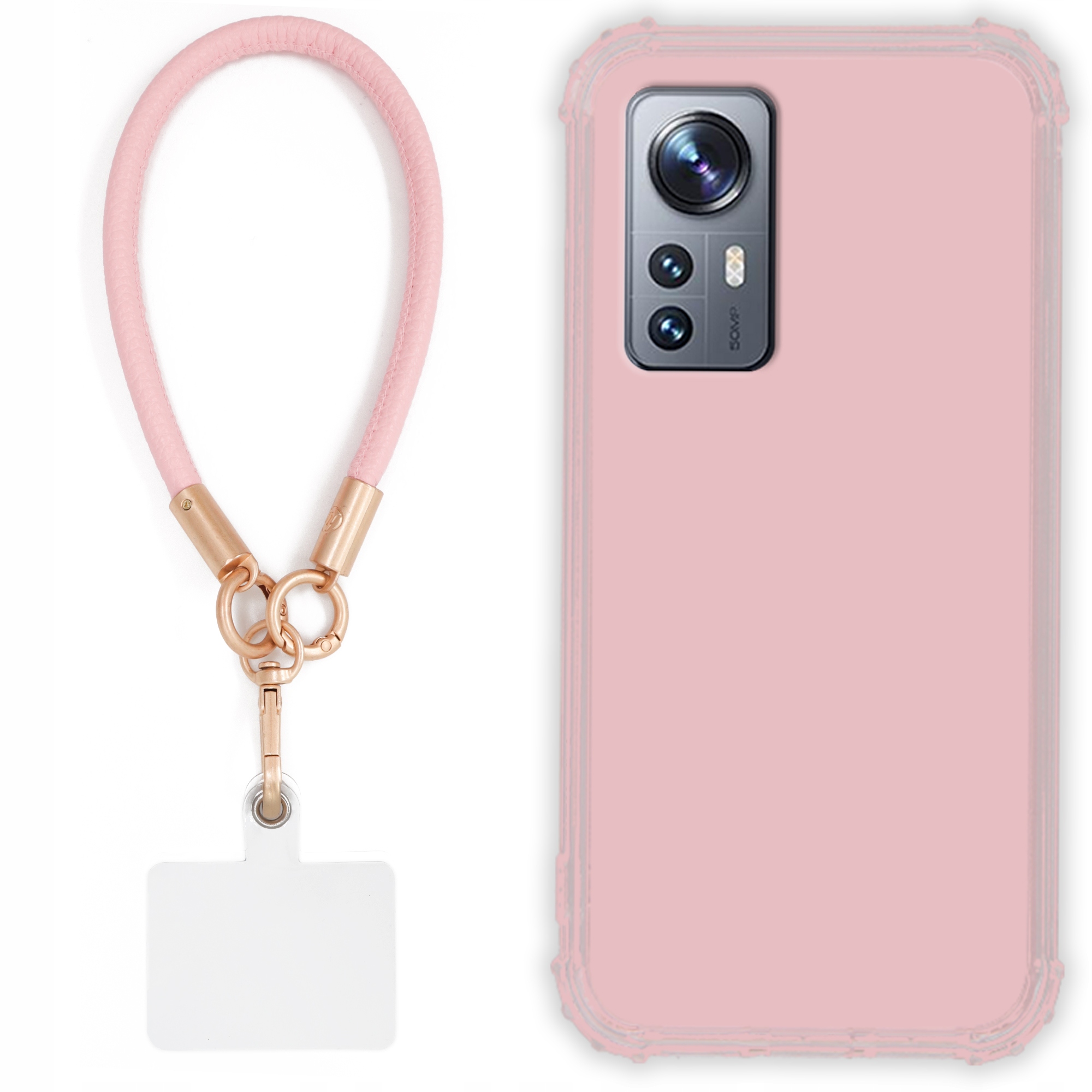 Puzdro Pre Xiaomi 12 5G Antishock Pinky Ružové Vodítko Sada Odolné Tpu