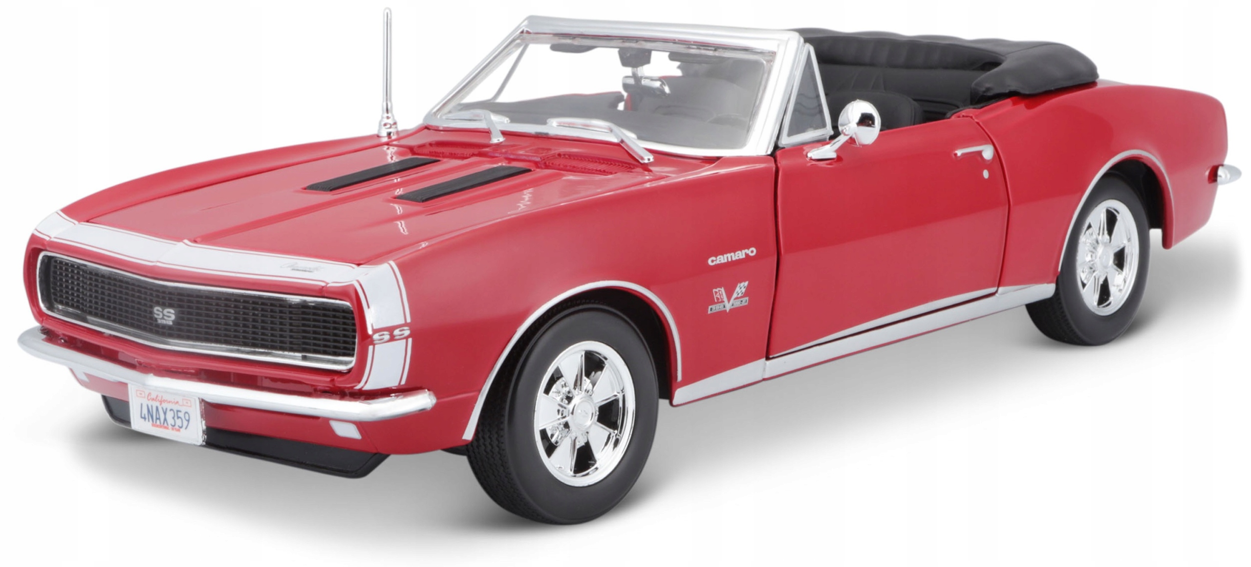 Chevrolet Chevy Camaro Ss 396 Rs Cabrio 1967 Maisto 1:18 červená 31684
