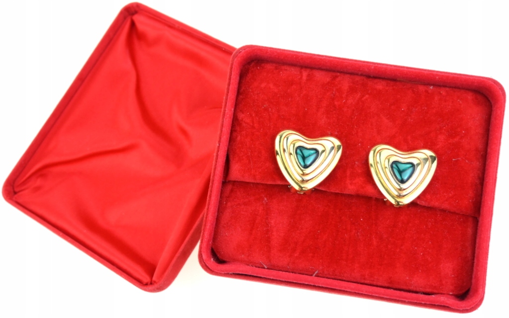 KLIPSY SREBRO ZŁOCONE EMALIA 925 ESCADA