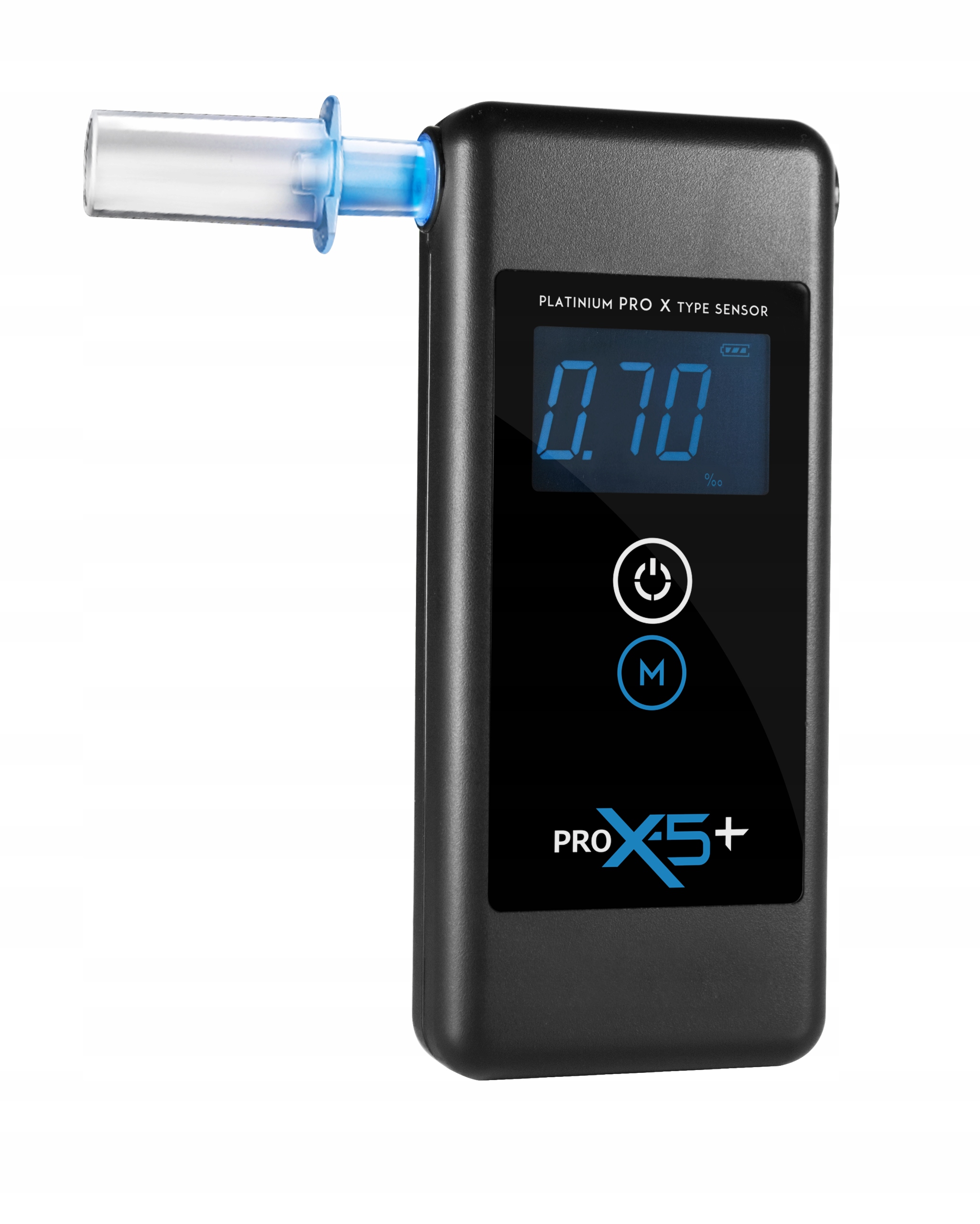 Alkomat AlcoFind PRO X 5 Kalibracje Latarka Additional Features air flow sensor readings meter unit selection readings memory