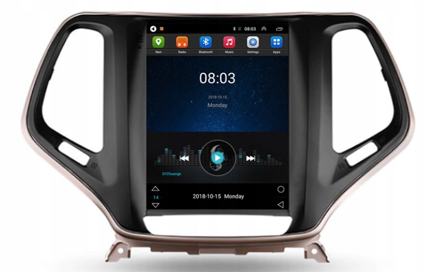 Radio nawigacja TESLA Android JEEP Cherokee V 2014 Kod producenta XA