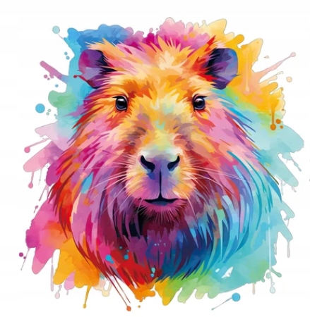 DUŻA TERMO NAKLEJKA APLIKACJA NAPRASOWANKA KAPIBARA D 114