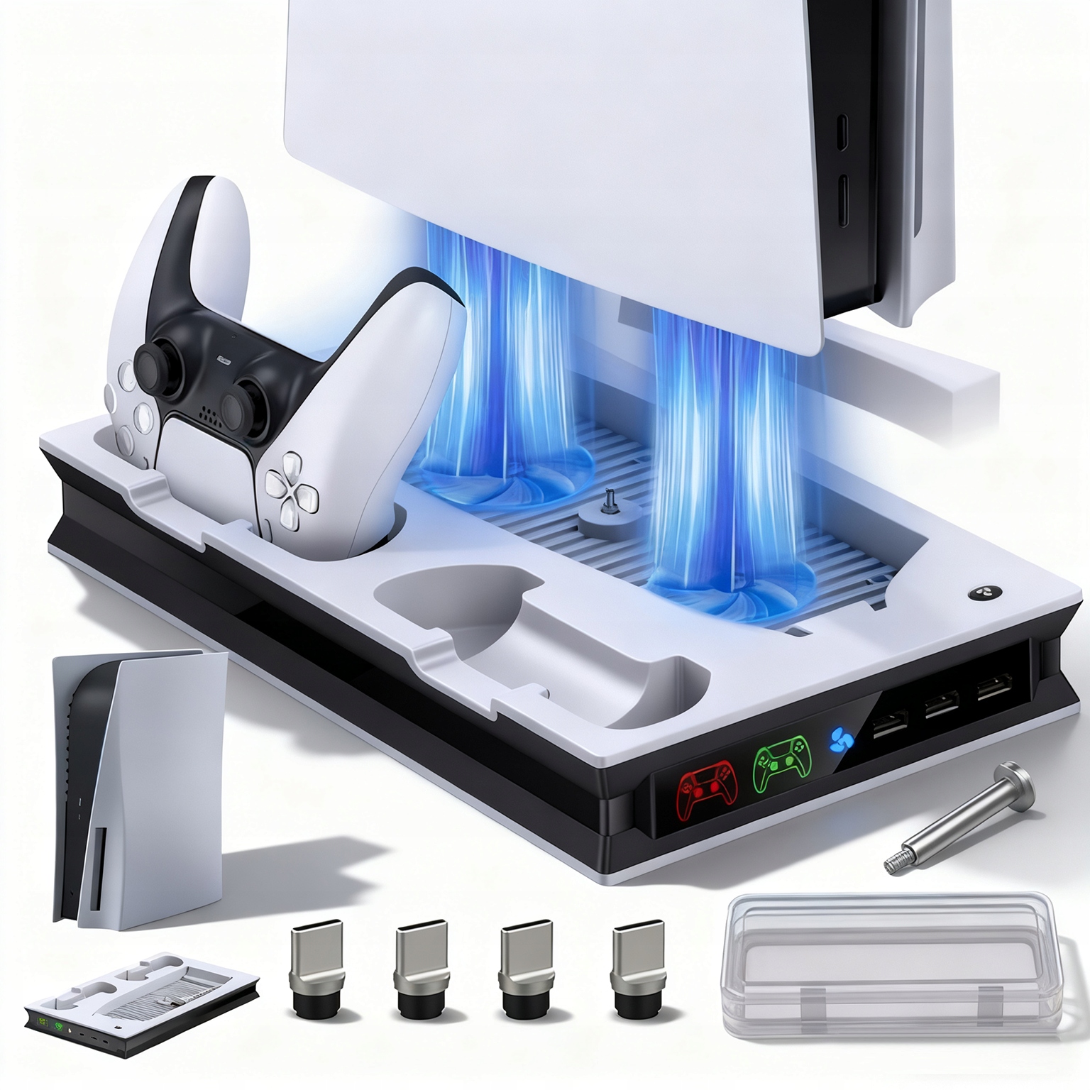 Ładowarka PS5 Z Podstawką Rozpraszanie Ciepła Cichy Szybkie Ładowanie