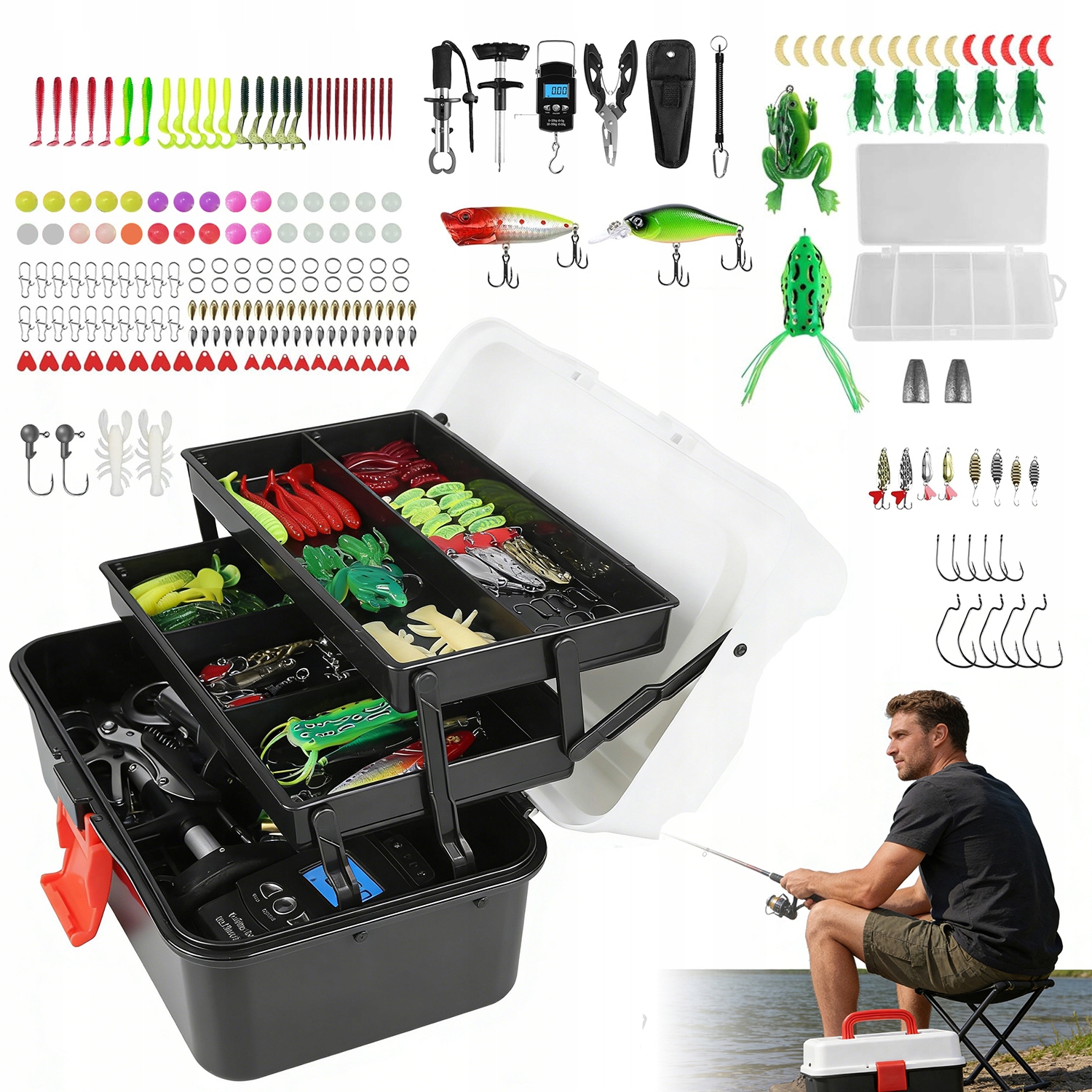 Rybářská Krabička Krabička 213 Dílků Dárek Pro Nadšence Rybaření