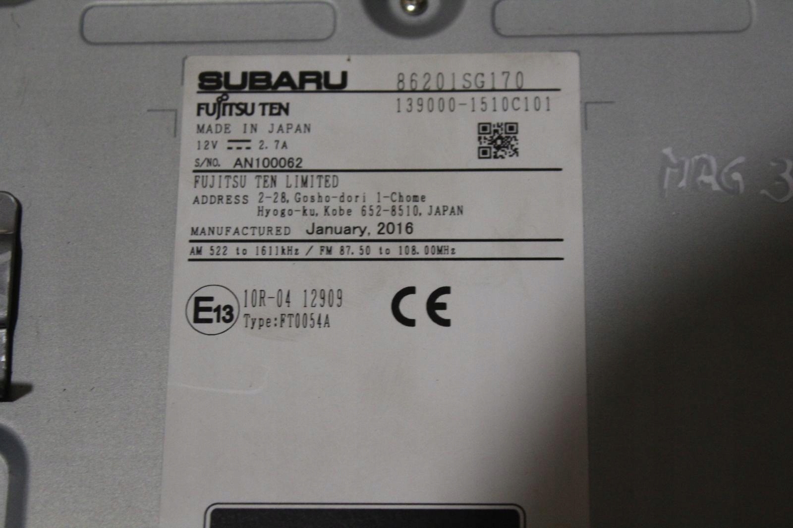 радио CD subaru Forester IV SJ РЕСТАЙЛИНГ oe 86201SG170