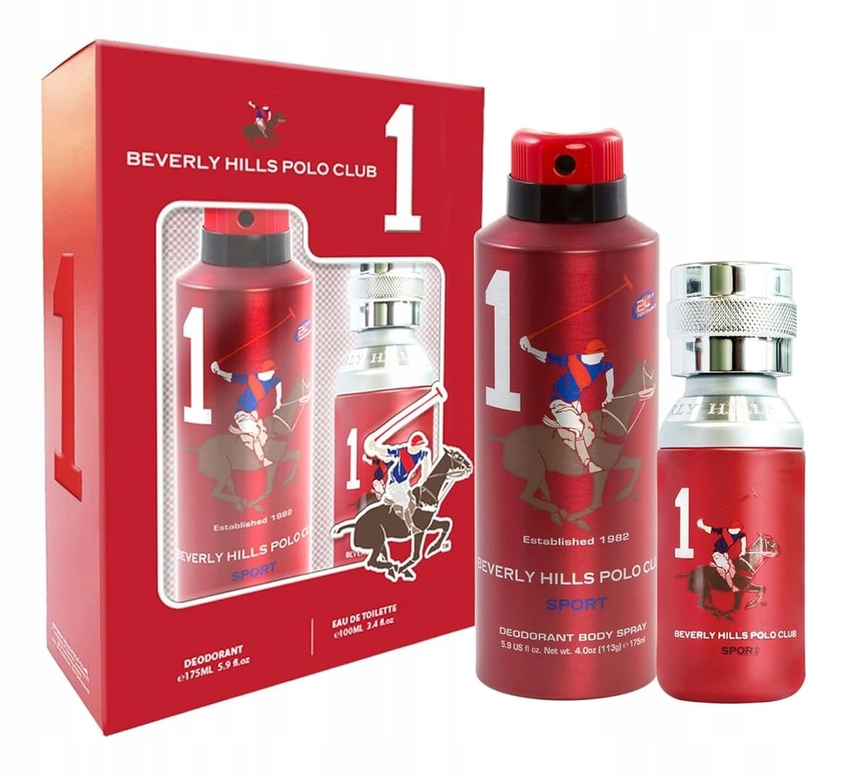 Beverly Hills Polo Club Sport One Zestaw woda toalet 100ml+dezodorant 175ml