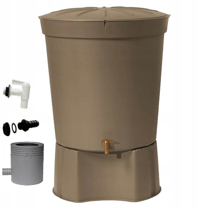 ZBIORNIK NA DESZCZÓWKĘ 300L BECZKA NA WODĘ Z RYNNY