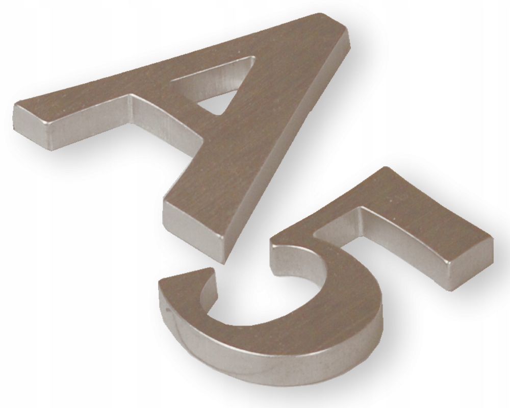 Písmena číslice na dveře, dům, hrob Omega 10 cm nerezová ocel broušená