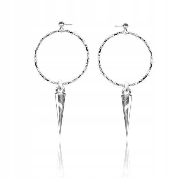 

Srebrne Kolczyki Obręcze Z Kolcami srebro 925