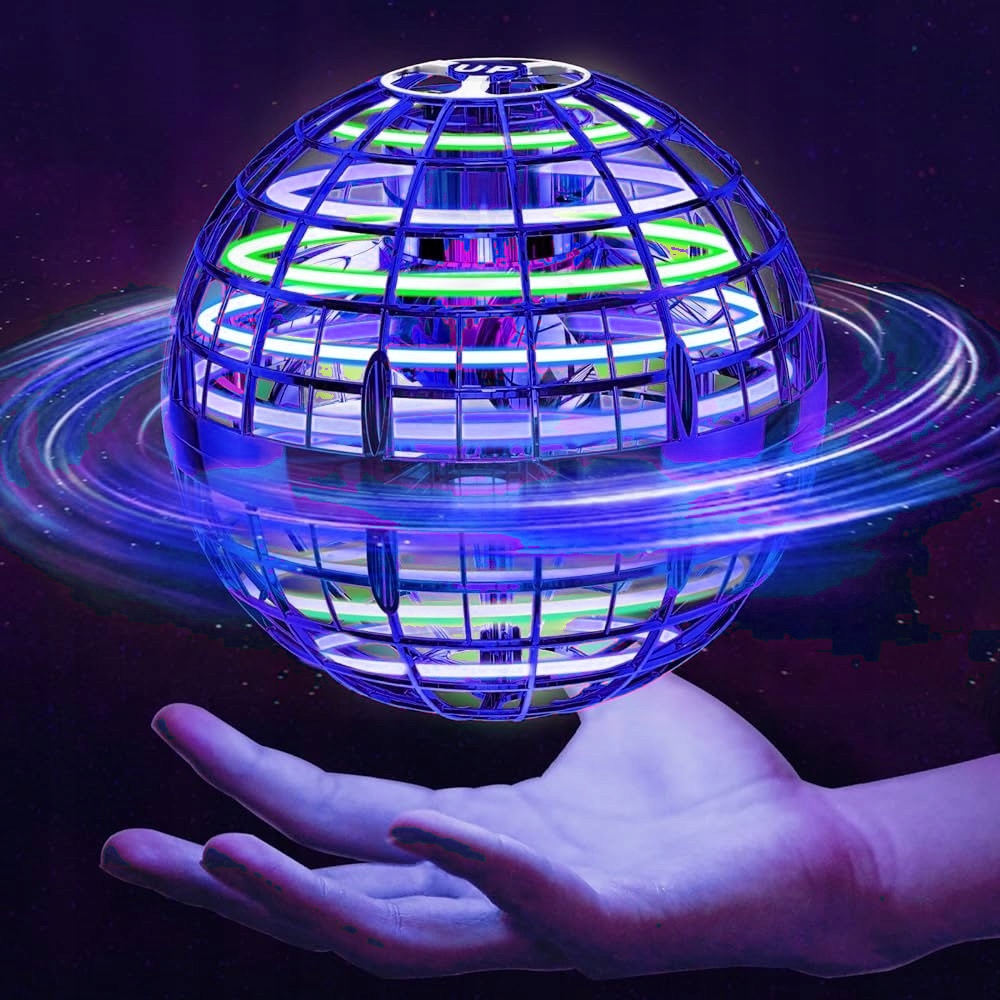 LATAJĄCA KULA UFO PIŁKA ŚWIECĄCA STEROWANA RĘKĄ DRON SPINNER USB BUMERANG Materiał plastik