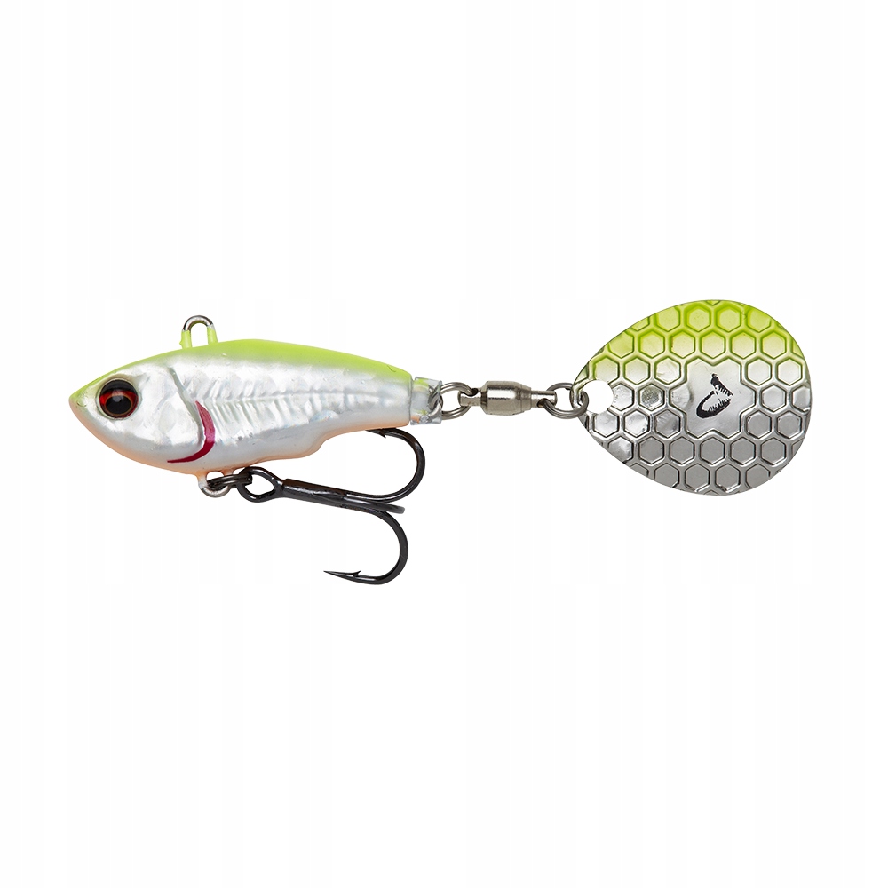 Wobler Fat Tail 5.5CM 9G Tonący Lemon Back Flash