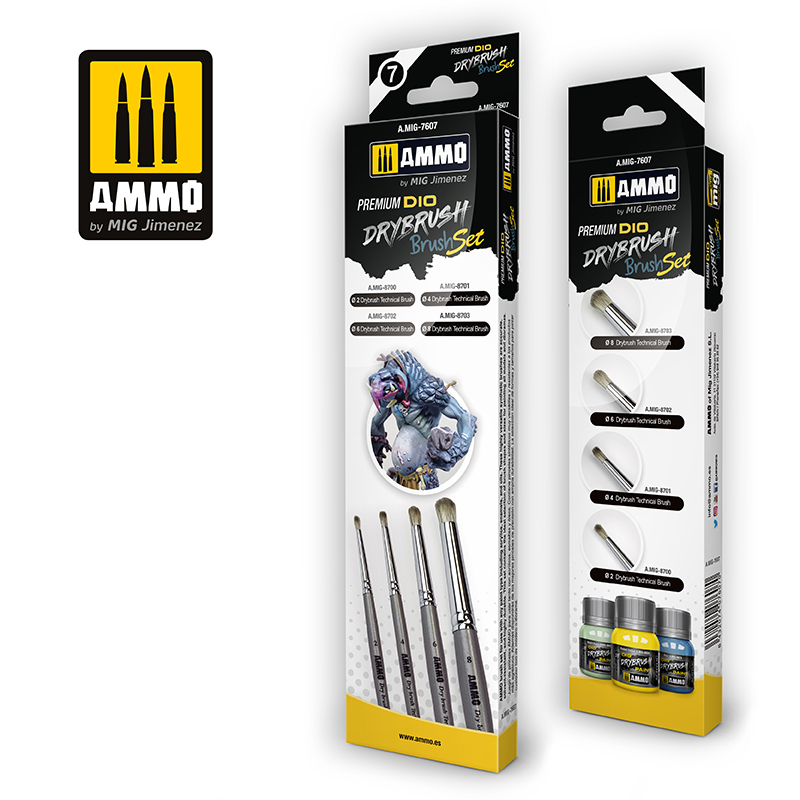 Ammo: Premium Dio Drybrush Brush Set