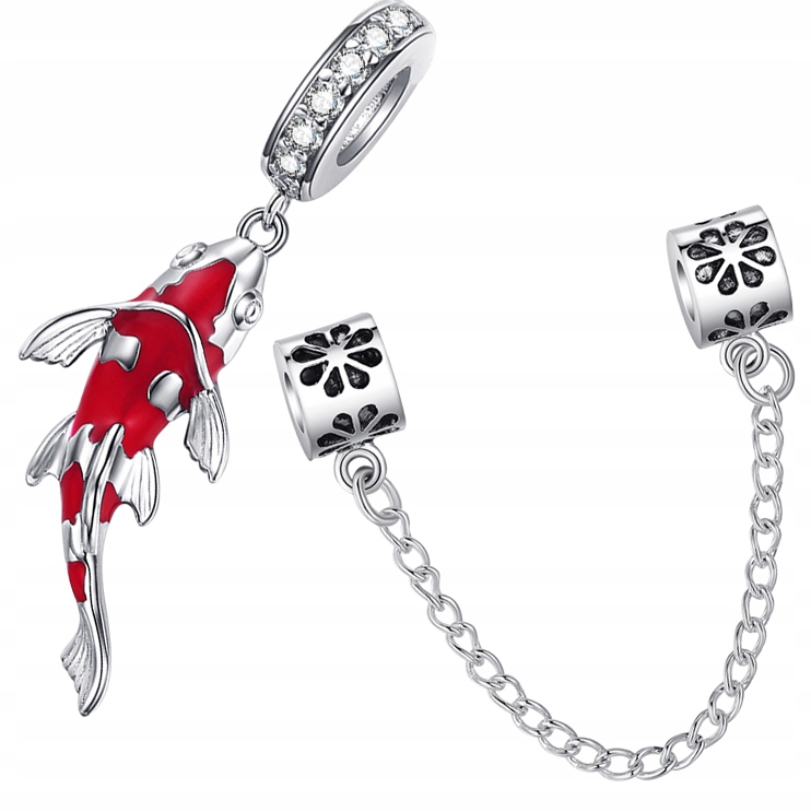 

Koralik Charms Zestaw 2szt Ryba Koi Łańcuszek P925