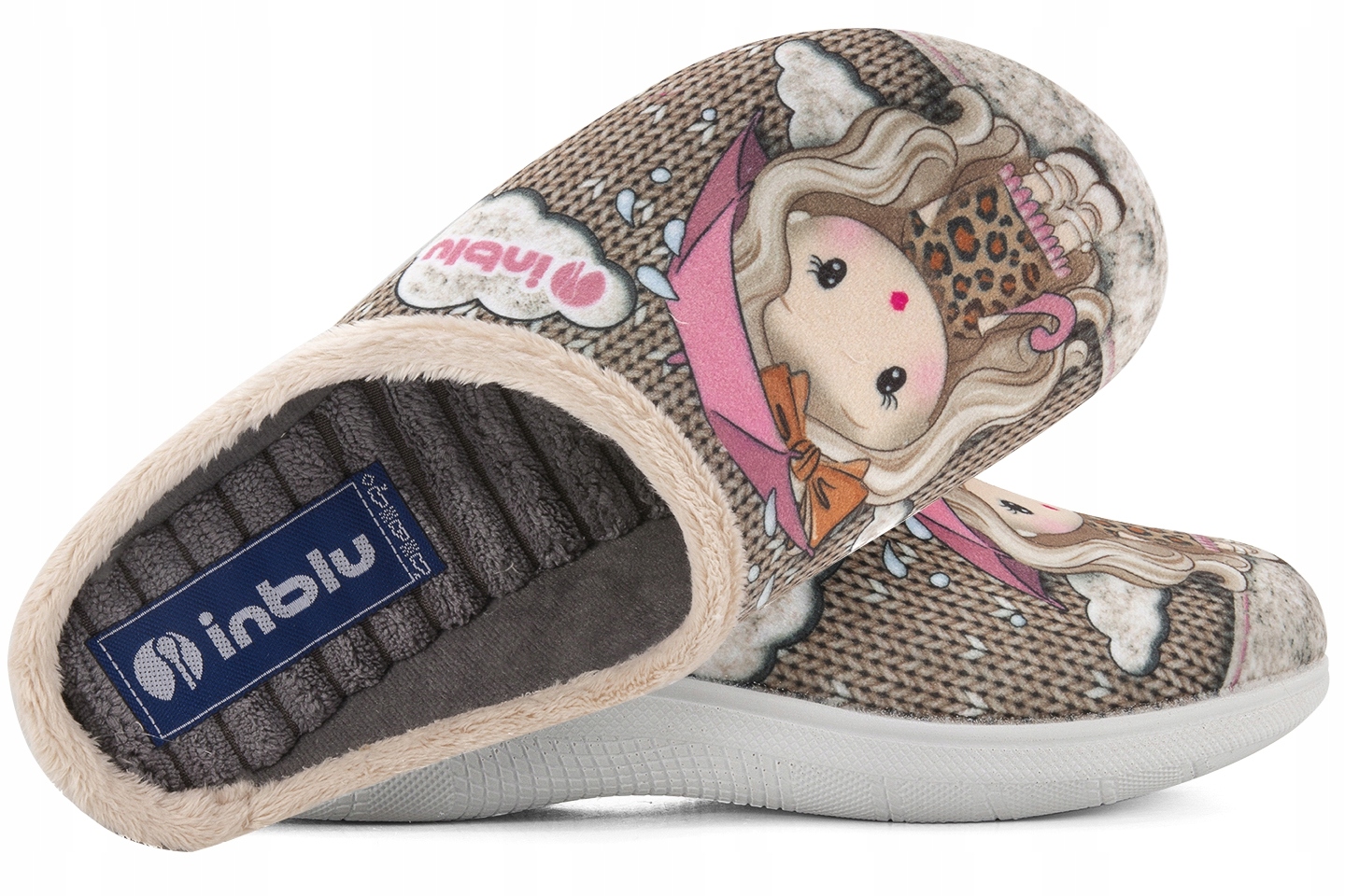 

Inblu EC-82 Domowe Damskie Kapcie Klapki Papcie Pu