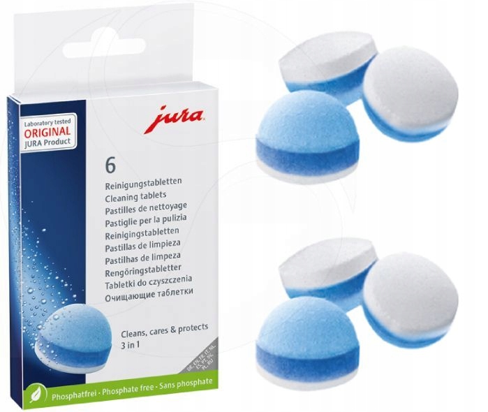 

Tabletki Czyszczące Ekspres Jura 3w1 3-fazowe 6szt