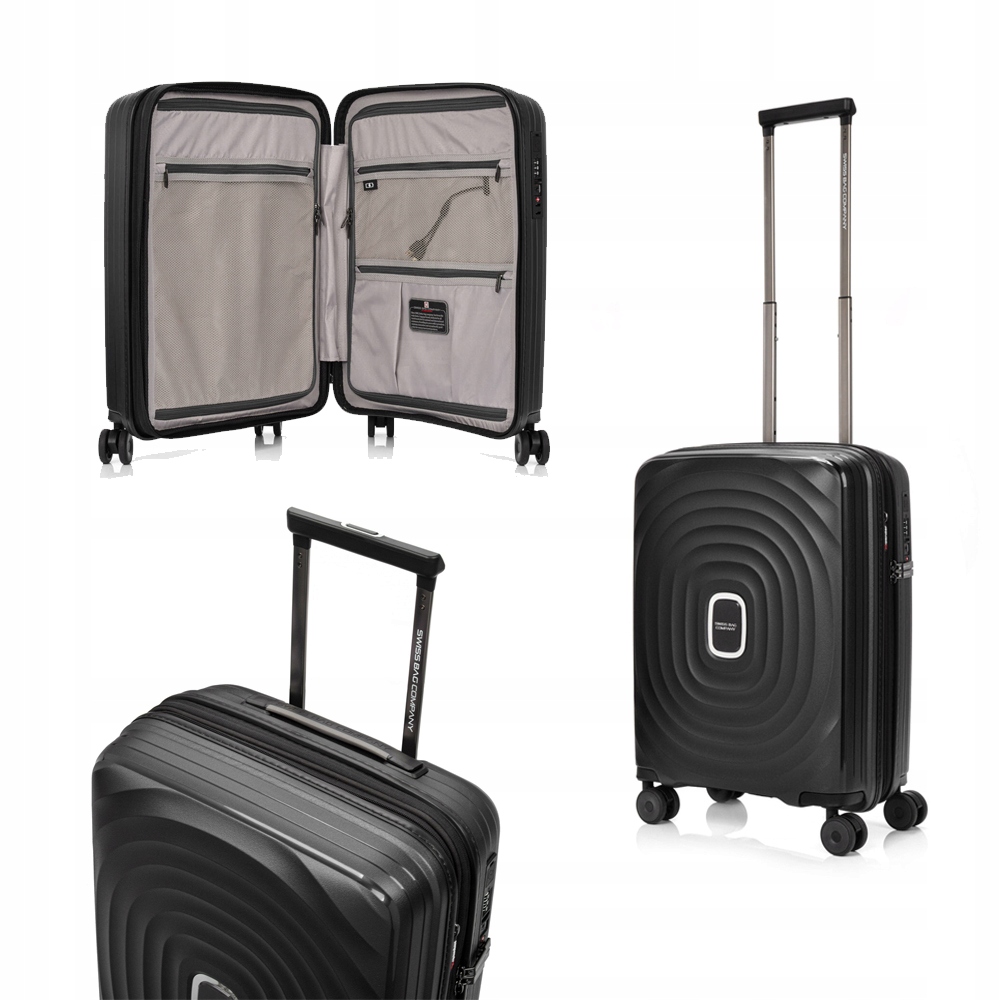 Kabinový cestovní kufr, silný, odolný, příruční zavazadlo SwissBags 55 cm