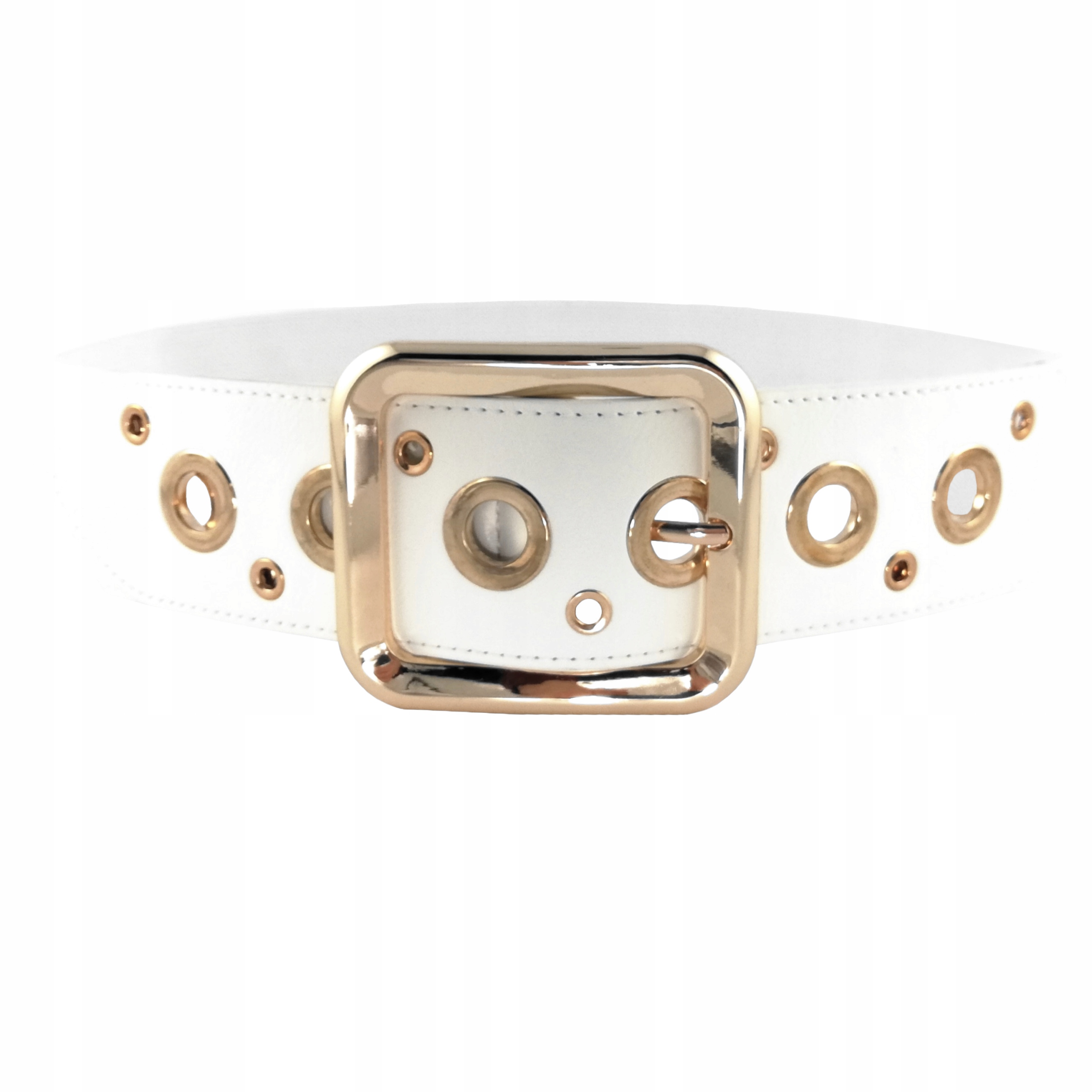 

Pasek Gumowy Elastyczny Blaszka Ozdobny Biały