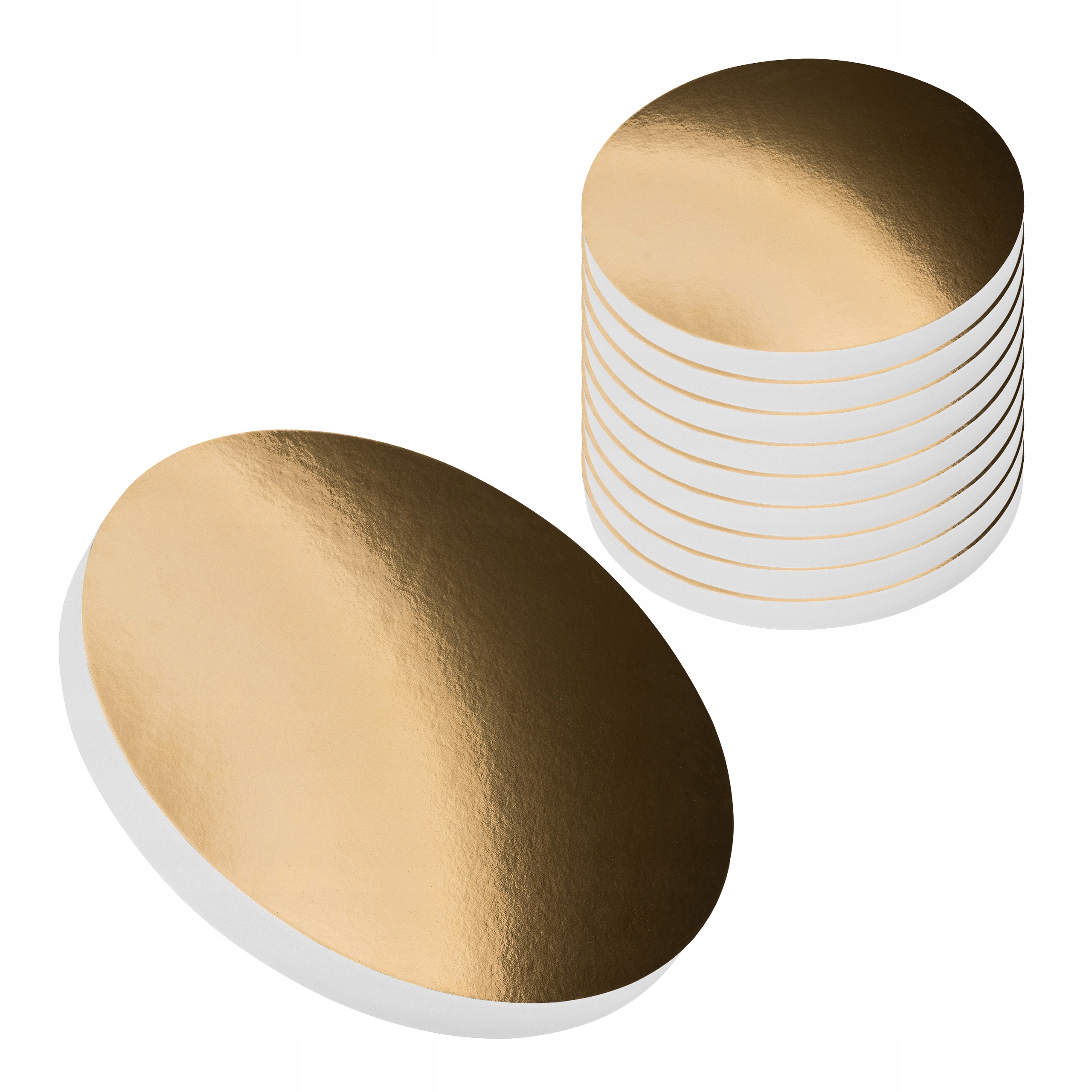 Podkład pod tort ciasto 26 cm styrodur złoty Rubicello pakiet 10sztuk mocny