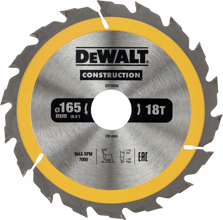 

Dewalt DT1936 Tarcza Tnąca Do Drewna 165mmx30mm
