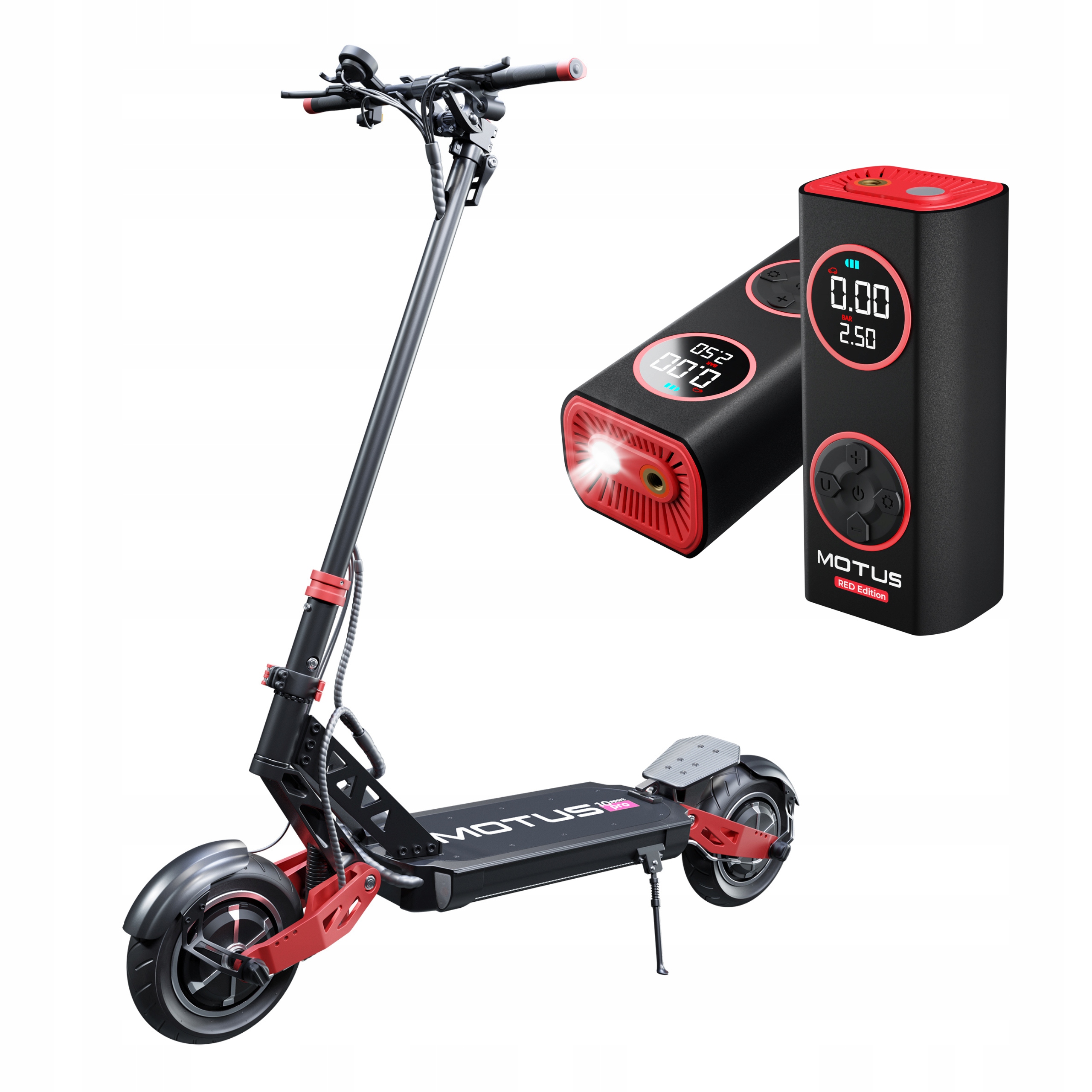Motus Pro 10 Sport 2020 Koloběžka se dvěma motory 2x1000W pumpa Motus