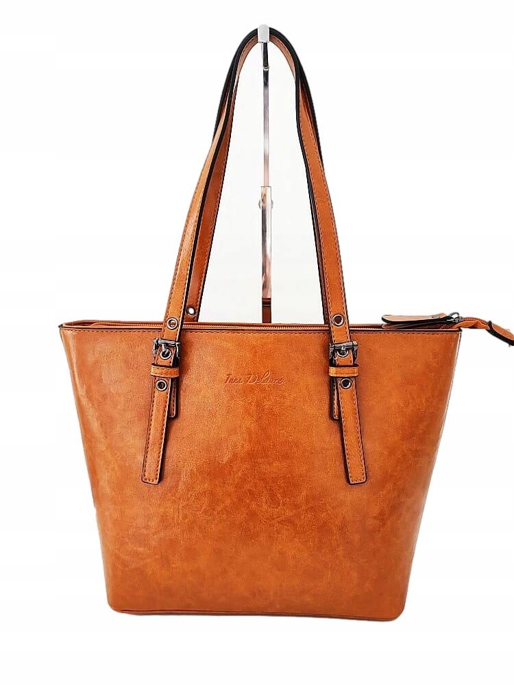 Ines Delaure mini shopperka na rameno camelová