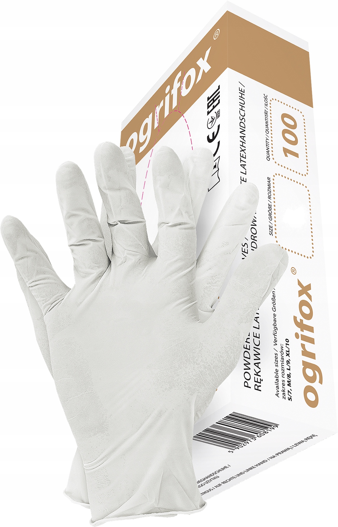 

Rękawice Rękawiczki Lateksowe Pudrowane 100 szt XL